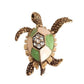 Coloured Enamel Turtle Brooch