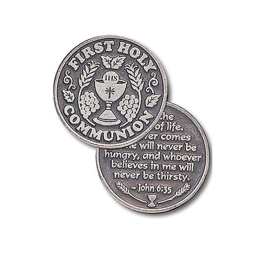 Communion Prayer Pocket Token With An Engraved Prayer On The Back