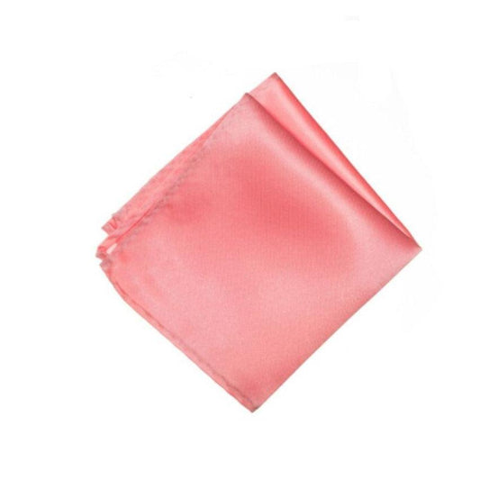 Coral Pink Pocket Square Hanky