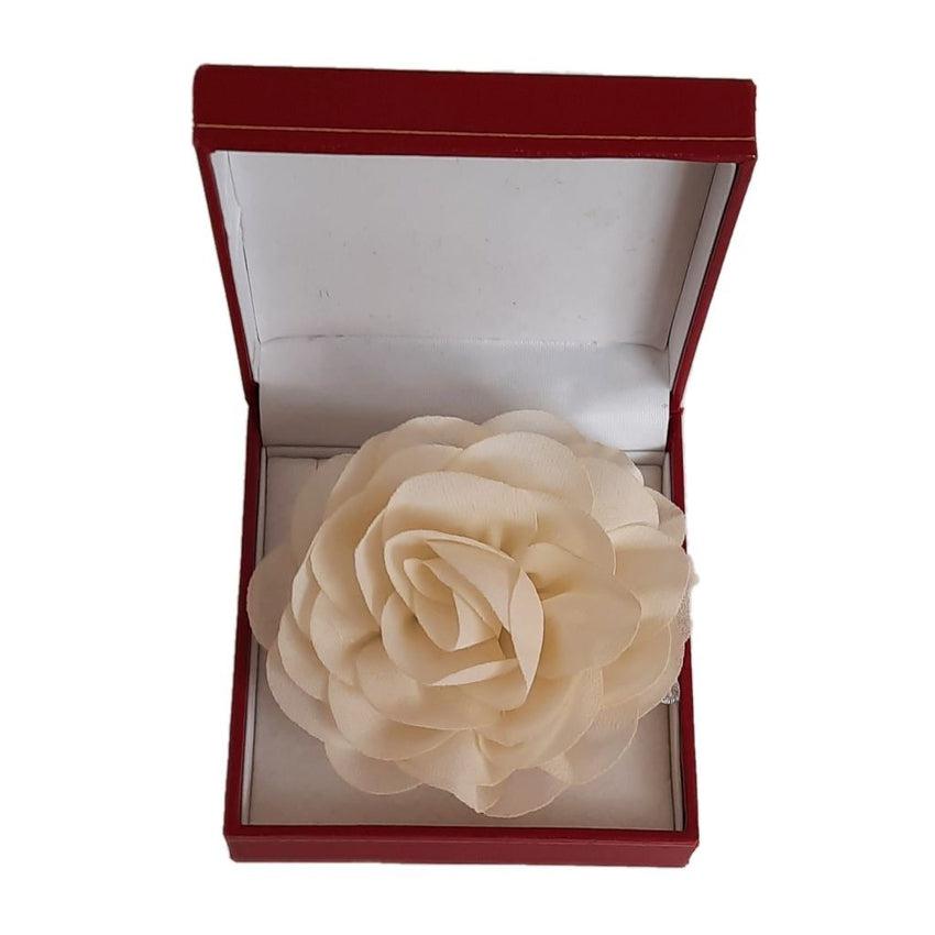 Cream Chiffon Rose Flower Wrist Corsage