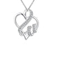 Cross Over Centre Silver Heart Pendant