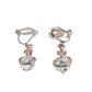 Cross Top Cubic Zirconia Clip On Earrings