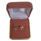 Crown Stud Earrings With A CZ Stone