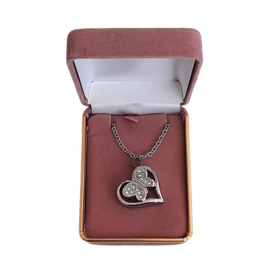 Crystal Butterfly Cremation Ashes Locket