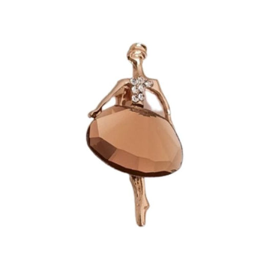 Crystal Skirt Lady Brooch