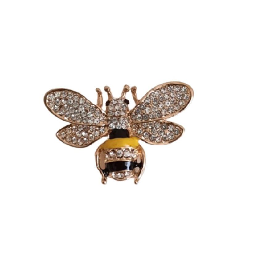 Crystal Wing Bee Brooch