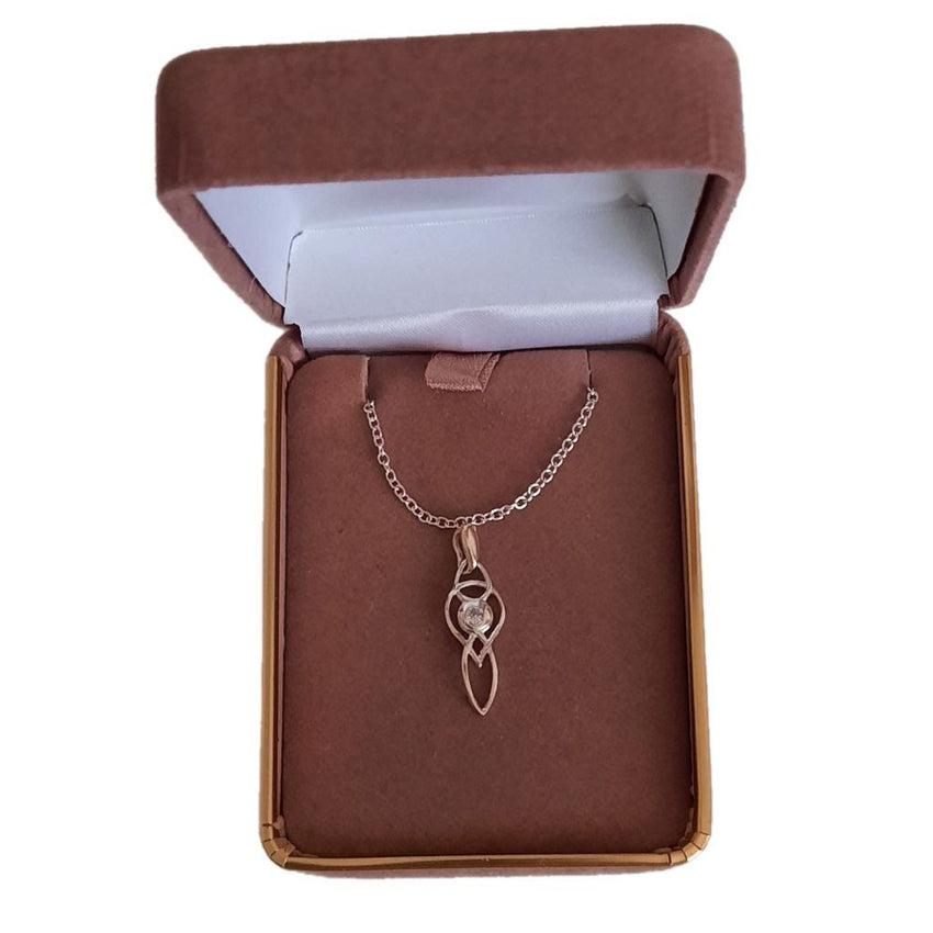 Cubic Zirconia Celtic Sterling Silver Pendant