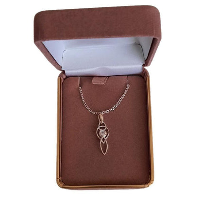 Cubic Zirconia Celtic Sterling Silver Pendant