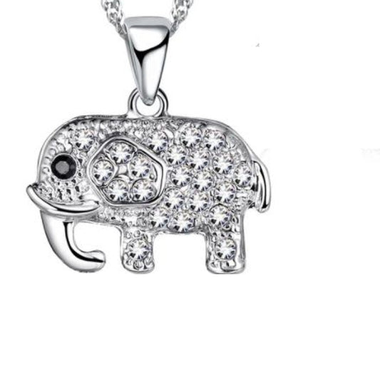 Cubic Zirconia Encrusted Elephant Pendant