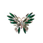 Cubic Zirconia Green Butterfly Brooch