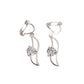 Cubic Zirconia Open Centre Silver Clip On Earrings