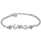 Cubic Zirconia Silver Love Bracelet