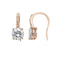 Cubic Zirconia Silver Rose Gold Earrings