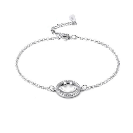 Cubic Zirconia Smiley Face Bracelet