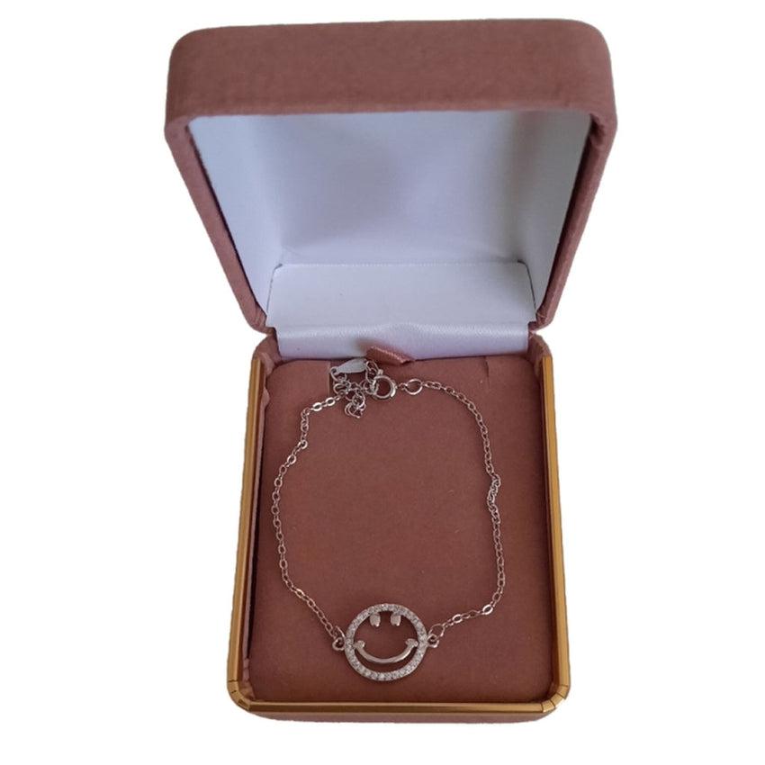 Cubic Zirconia Smiley Face Bracelet