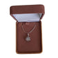 Cubic Zirconia Solitaire Stone Woven Star Silver Pendant