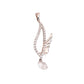Cubic Zirconia Stone Drop Angel Wing Pendant