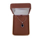 Cubic Zirconia Surround Elegant Blue Stone Oval Pendant(2)