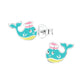 Cute Whale Sterling Silver Childrens Earrings