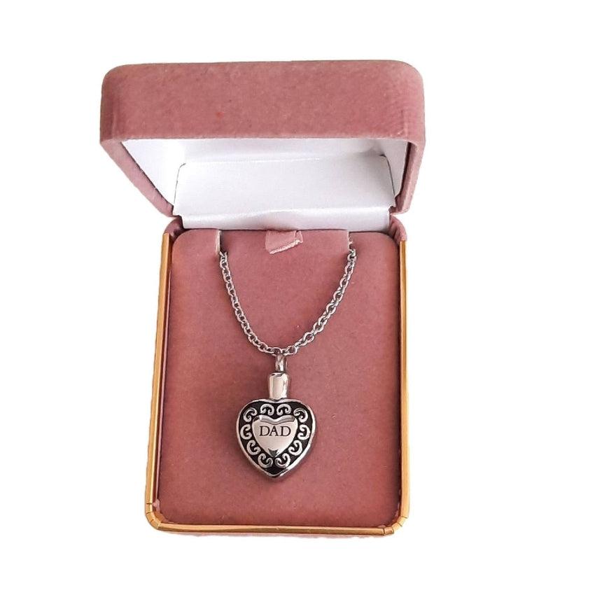 Dad Heart Shaped Cremation Ashes Locket