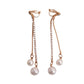 Dangly Diamante And Gold Clip On Earrings