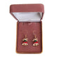 Dangly Red Christmas Bell Hook Earrings