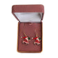 Dangly Santa With A Tree Hook Earrings