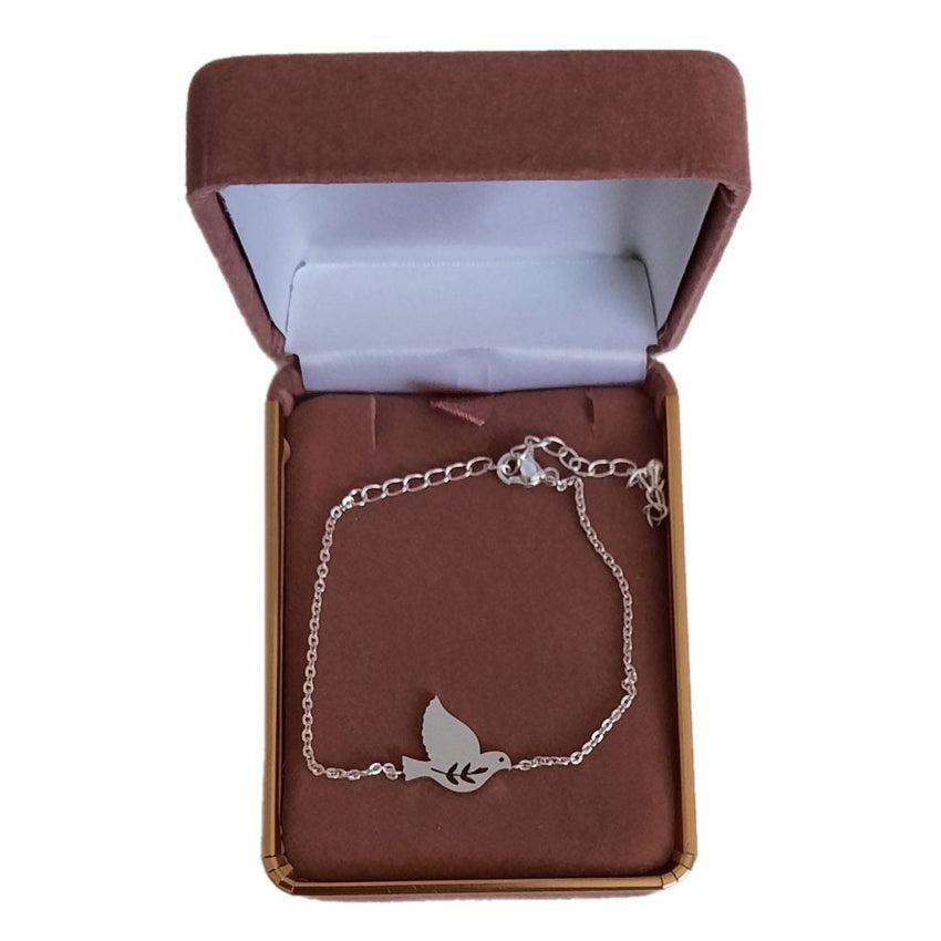 Delicate Silver Plated Dove of Peace Girls Confirmation Bracelet