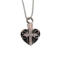 Diamante Centre Cross With Scroll Decoration Ashes Locket
