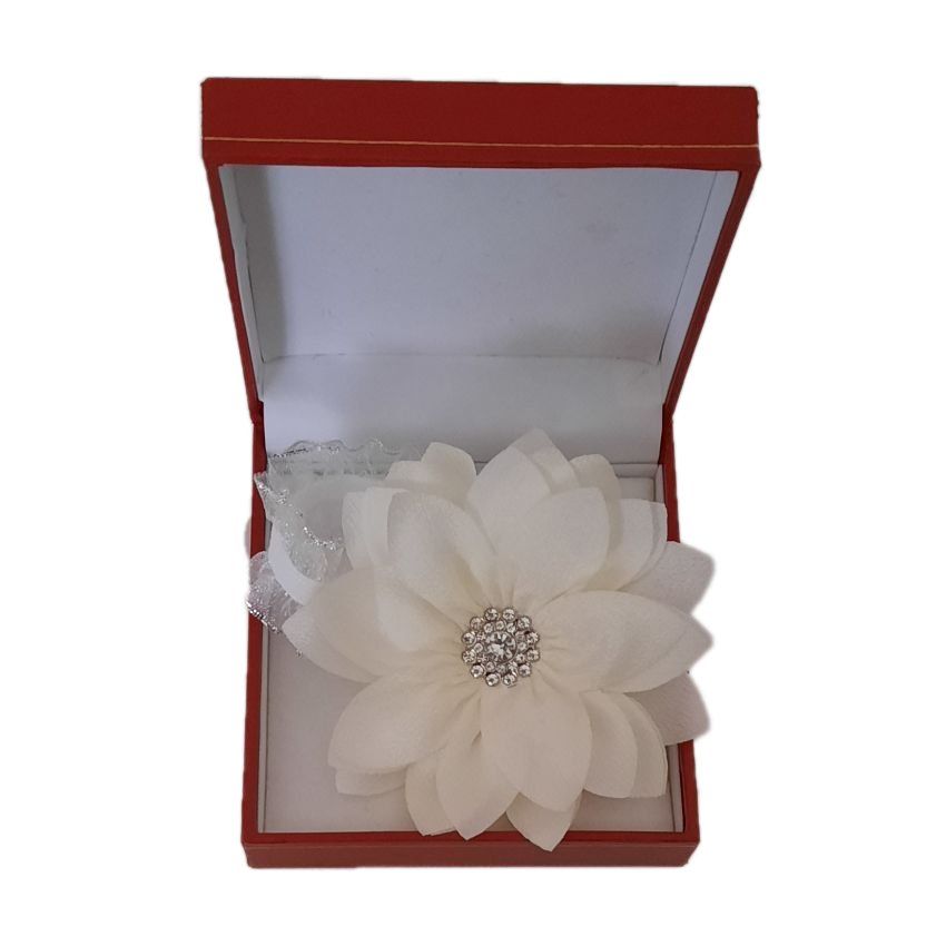 Diamante Centre cream Chiffon Flower Wrist Corsage