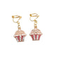 Diamante Cupcake Clip On Earrings