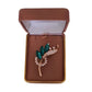 Diamante Green Leaf Ladies Brooch(2)