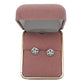 Diamond Shape Cubic Zirconia Silver Earrings