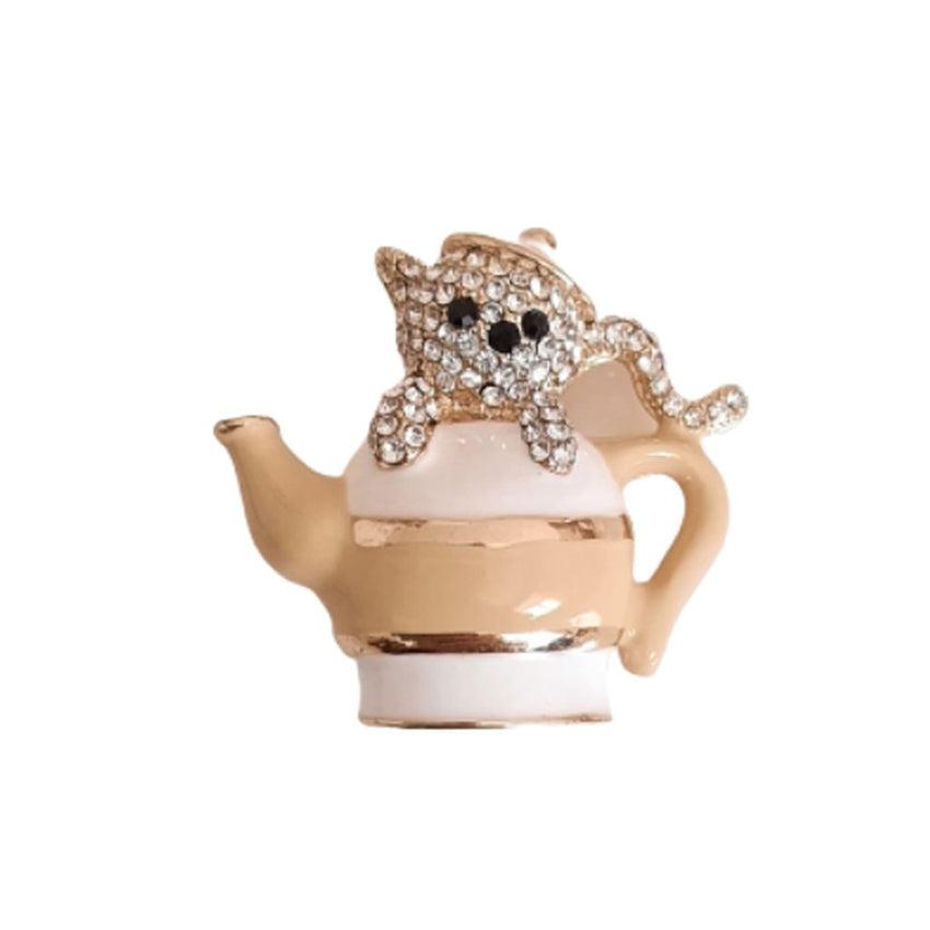 Dog In A Teapot Brooch