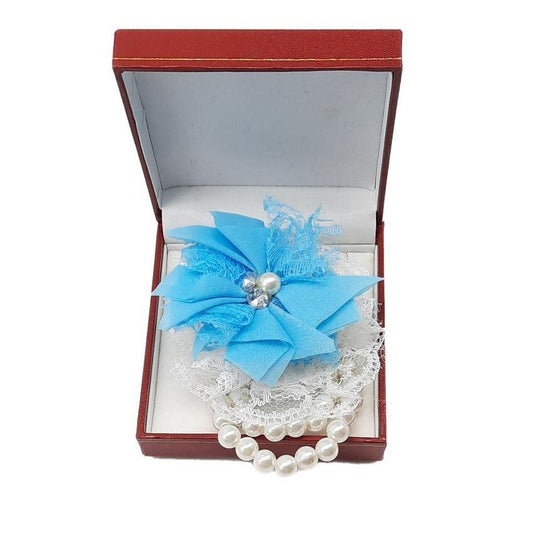 Double Bracelet Turquoise Flower Pearl Wrist Corsage