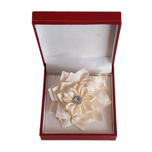 Double Cream Chiffon Flower Wrist Corsage