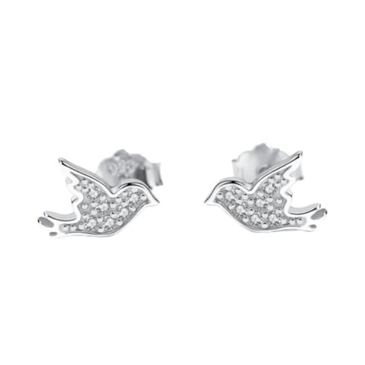 Dove Sterling silver With Cubic Zirconia Earrings