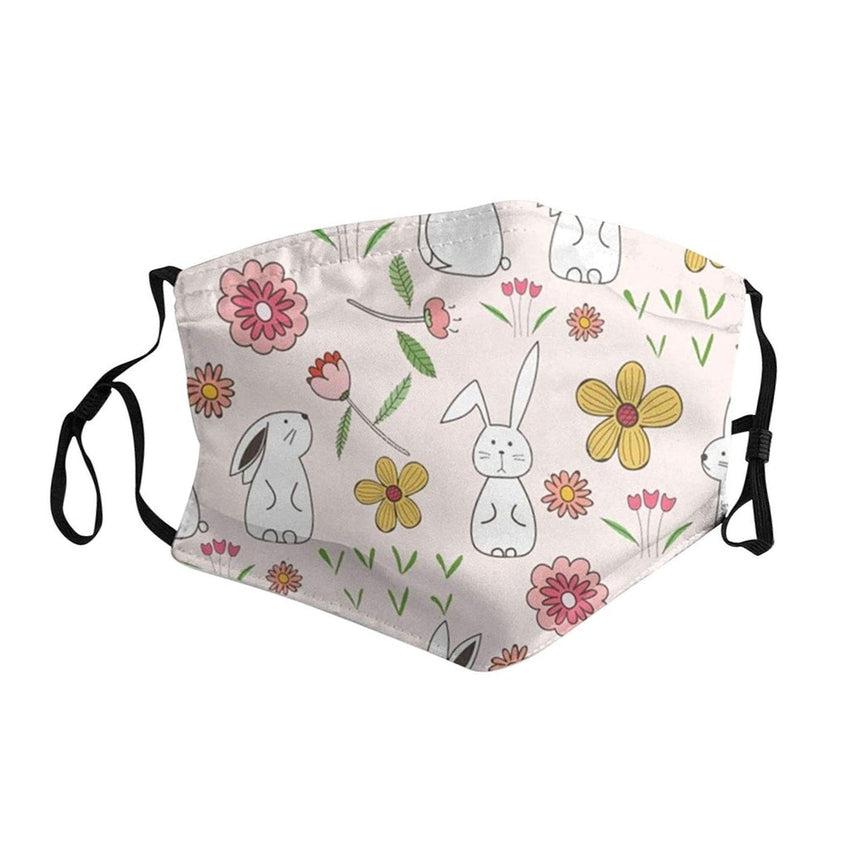 Easter Bunny Face Mask With Nose Bridge