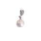 Elegant Cubic Zirconia Crossover Top Pearl Pendant