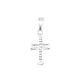 Embellished Silver Plated Girls Cross on a Sterling Silver Chain