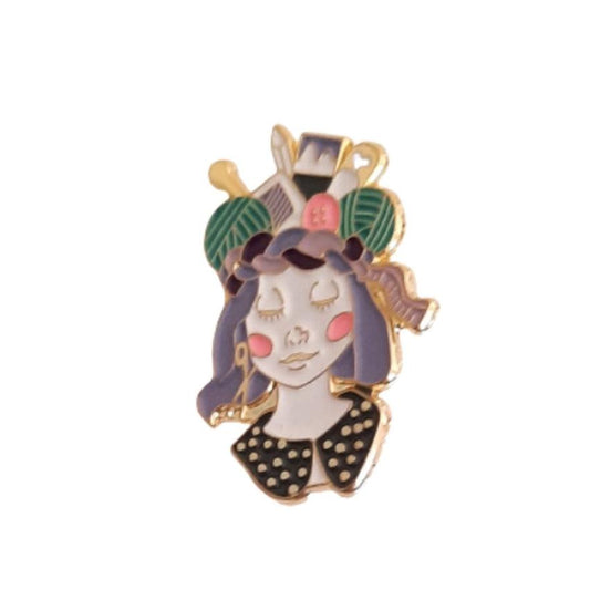 Enamel Crafter Metal Brooch Pin