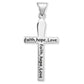 Faith Hope Love Sterling Silver Cross Necklace