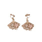 Fan Shape Gold Clip On Earrings