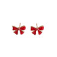 Fashion Jewellery Red Bow Stud Earrings