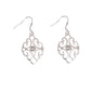 Filigree Design Cubic Zirconia Dangly Earrings