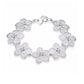 Filigree Silver Flower Bracelet With Large Linked Flowers