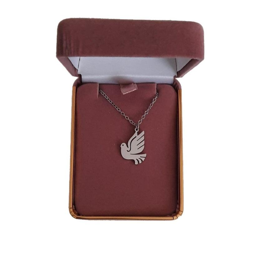 Flying Confirmation Dove Of Peace Necklace