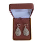 Full Diamante Silver Clip On Earrings