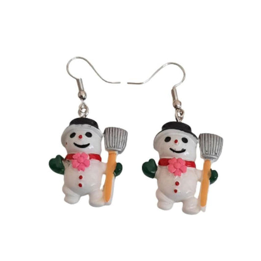 Fun Dangly Snowman Earrings