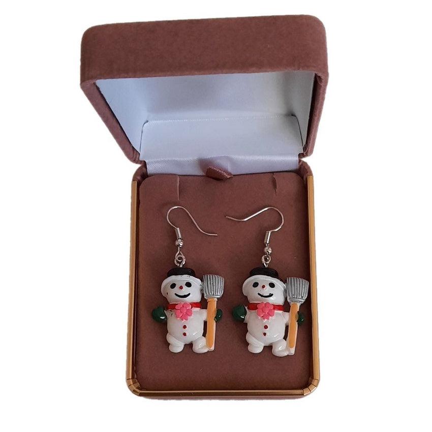 Fun Dangly Snowman Earrings